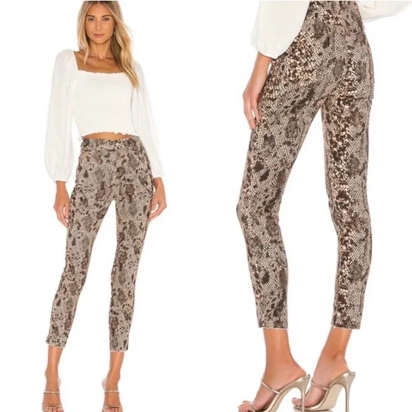 Free People Raw High Rise Printed Leggings / Rare - Picture 2 of 7